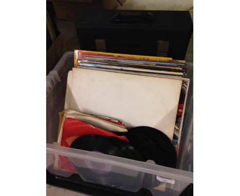 A selection of vintage LPs and single records to include Norfolk's singing postman Allan Smethurst  