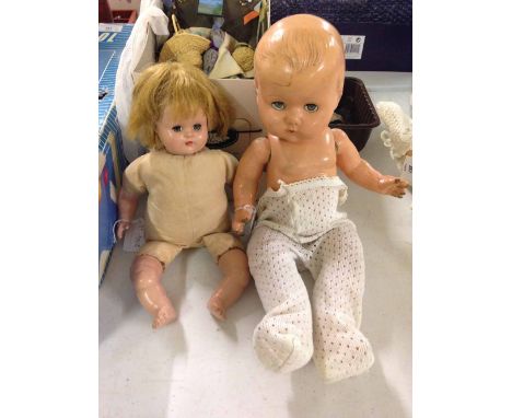 1930s Alexander composition doll with soft body. Open/shut eyes. No missing fingers/toes. Back of head marked Alexander, toge