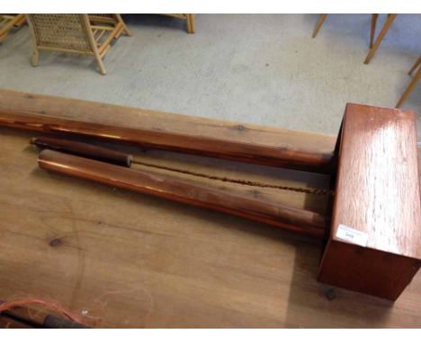 A vintage copper tube wind chime.  