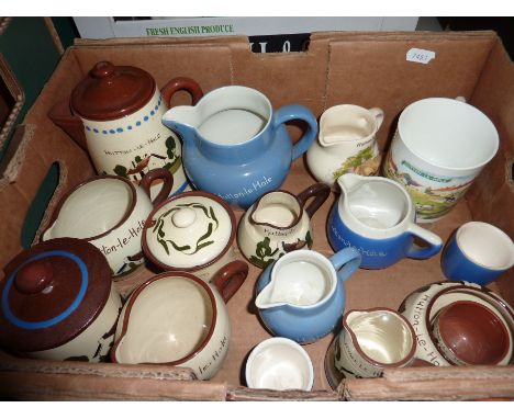 Small selection of jugs, condiment pots, mugs etc all relating to Hutton-Le-Hole