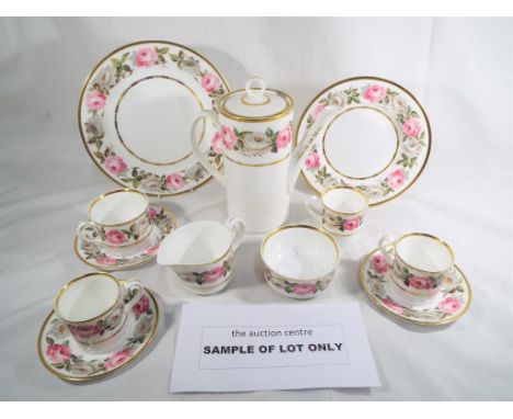 Approx 42 pieces good quality ceramic tableware by Royal Worcester decorated in the Royal Garden pattern
