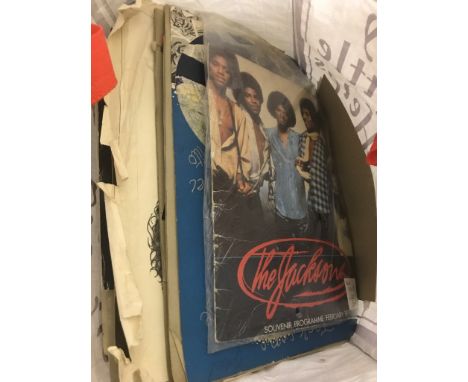 A quantity of LPs: Michael Jackson souvenir programmes, Jackson Five, George Michael and various others