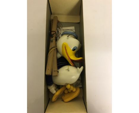 A boxed Pelham puppet 'Donald Duck'