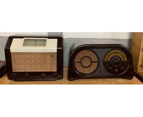 Two vintage Bakelite radios, including an Ecko example 