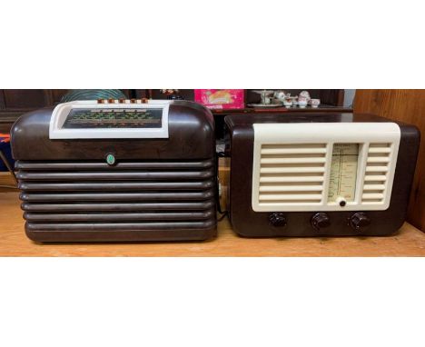 Two vintage bakelite radios, Bush and Ekco 