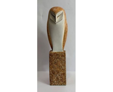 A 20th century limited edition, Border Fine Arts, ceramic model of an owl, the reverse with the artist initials, 21/25, 38cm 