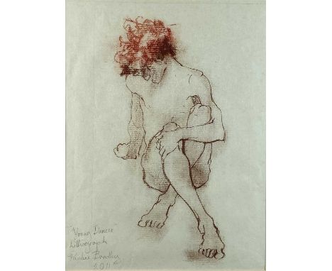 Pauline Bradley (b.1944) Young Dancer, signed lower left, dated 2011, lithograph, 31 x 20 cm, frame 45 x 35 cm
