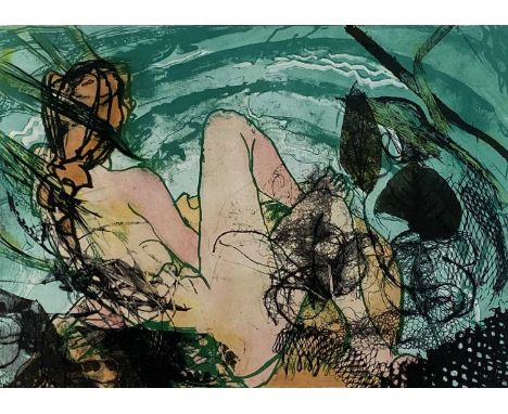 Pauline Bradley (b.1944) Sunlight by the Pool, signed and dated 2007 lower right, lithograph and monoprint, artist proof, 29 
