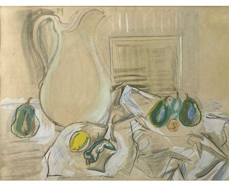 ARR Raoul Dufy (French 1877-1953) Fruits et Carafe, lithograph, 27 x 36 cm, frame 43 x 53 cm
Purchase label from The Redfern 