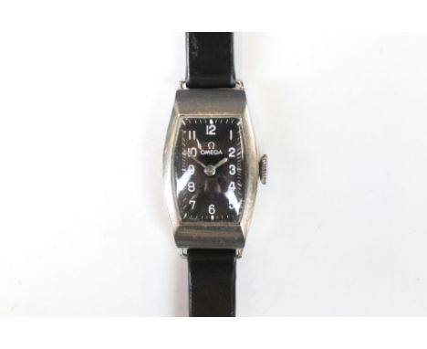 A vintage ladies omega wristwatch with black dial 