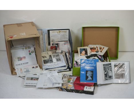 A large collection of stamps, first day covers and coin covers mainly relating to the Royal Family. 