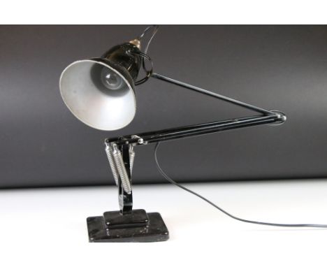 A mid 20th century Herbert Terry black 'Anglepoise' lamp with two step base.