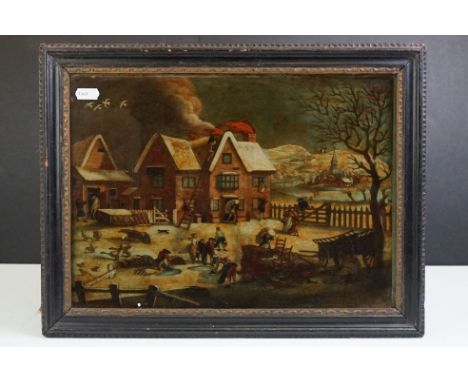 Scene depicting a house on fire, 'L.P. Boitard fecit, printed for the Bourles M, St Pauls Church Yard and Bowles and Son at T