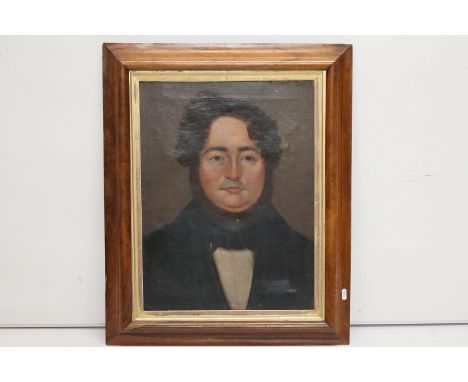 Portrait of a bearded gentleman, oil on canvas, 51.5 x 38.5cm, framed