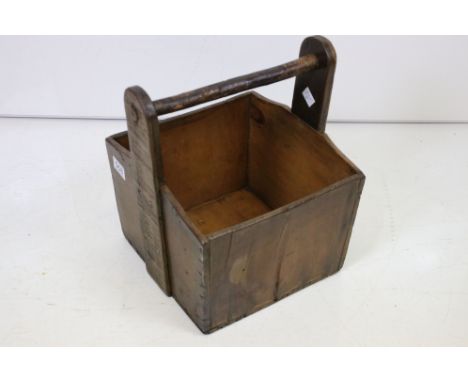 A vintage fruit pickers pine trug. 