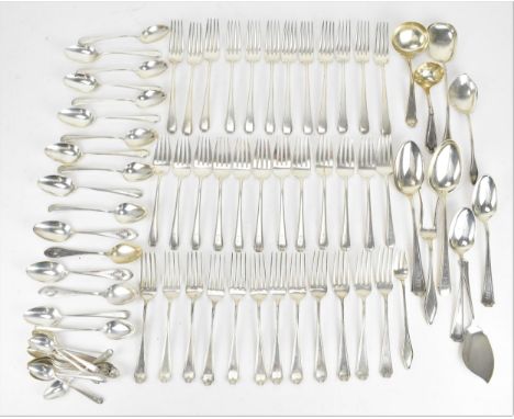 A collection of early 20th century American silver flatware, to include by Whiting Manufacturing Co: twelve salad forks and o