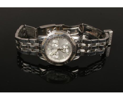 A gentleman's stainless steel quartz Tissot chronograph bracelet watch.  Working.