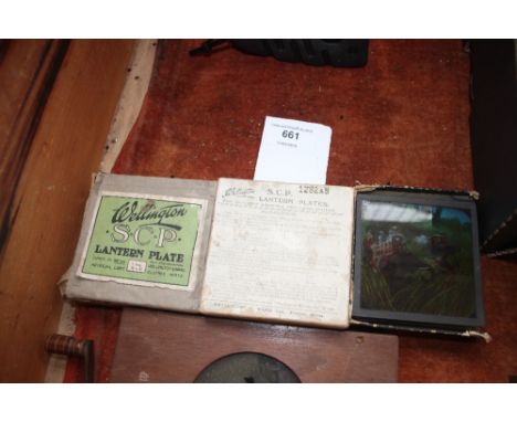 A quantity of magic lantern slides