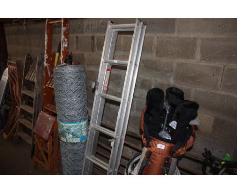 An aluminium step ladder