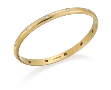 Theo Fennell, an 18ct gold and diamond bangle, by Theo Fennell, inset with brilliant-cut diamonds, signed Fennell, British ha