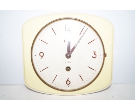 Vintage 8 day wall clock by Coral (Working)