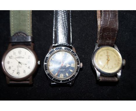 3 Gents wristwatches, Solar, Timex expodition, Belsid all working 