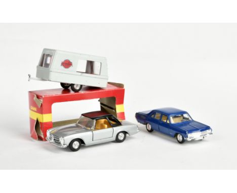 Gama, Minimod 230 SE, Opel Admiral + Caravan, W.-Germany, 1:43, Druckguss, min. LM, Z 1-2