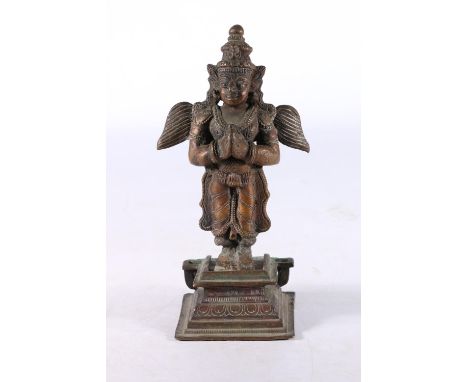 Eastern cast metal model of the Hindu deity Garuda, 18cm tall.&nbsp; 