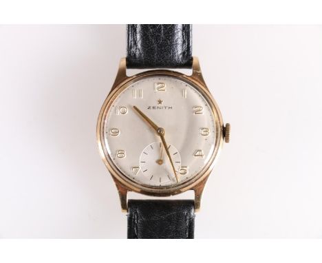 9ct gold cased Zenith mechanical wristwatch.&nbsp; 