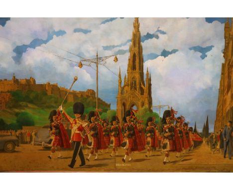 LANCE CATTERMOLE (1898-1992) *ARR*&nbsp; Railway poster print of Princess Street Edinburgh Poster print varnished an laid on 