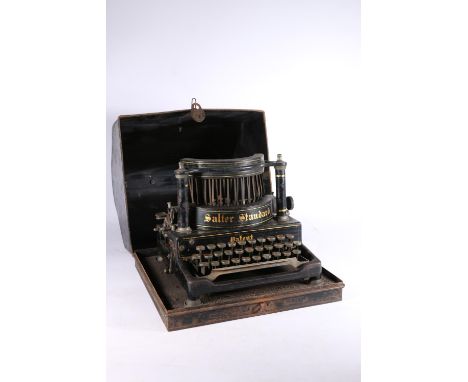 Salter Standard Patent Typewriter circa early 20th century, with original carry case. 