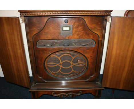 Grebe Synchrophase AC Six radio with Rola model C160 Electro Dynamic Reproducer, housed in walnut cabinet, 63cm wide, 83cm ta