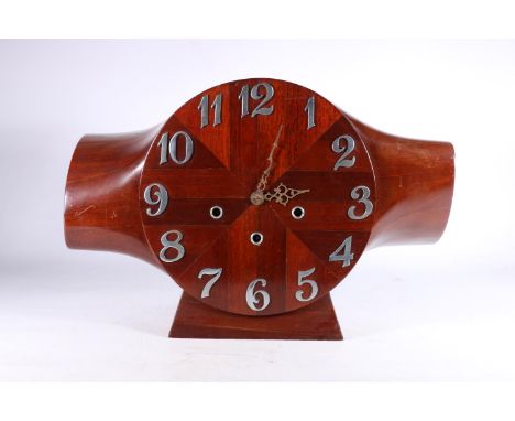 20th century mantle clock made from an aeroplane propeller boss, the works striking on four gongs marked for Enfield Clock Co