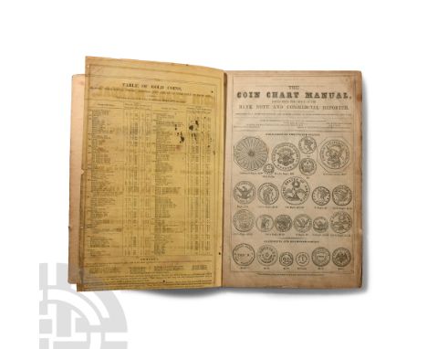 1854 A.D.. The Coin Chart Manual - New York, 1854 - card covers rebound as hardback, cloth covers, gold titling - 48 plates. 
