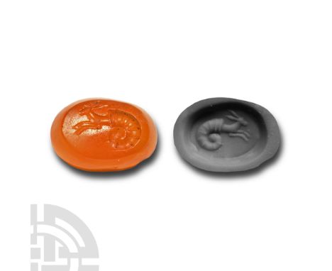 Circa 2nd-3rd century A.D.. With intaglio capricorn with forelegs extended; supplied with a museum-quality impression.  0.5 g