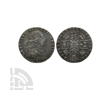 Dated 1887 A.D.. Obv: profile bust with GEORGIVS III DEI GRATIA legend. Rev: cruciform arms and crowns with M B F ET H REX F 