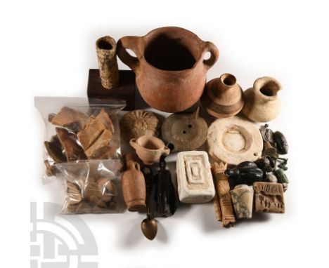 2nd millennium B.C.-20th century A.D.. Comprising a Middle Bronze Age Cypriot vessel circa 2000-1600 B.C.; a Bronze Age two-h