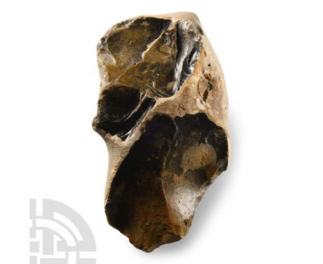 Lower Palaeolithic Period, circa 600,000-150,000 B.P.. Reputedly one of the largest recorded Happisburgh-type handaxes ever f