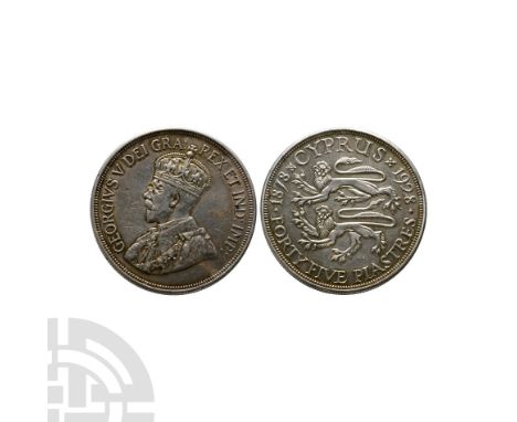 Circa 1291-1297 A.D.. Commemorative issue - 50 Years of Cyprus under British Rule. Obv: portrait of King George V facing left