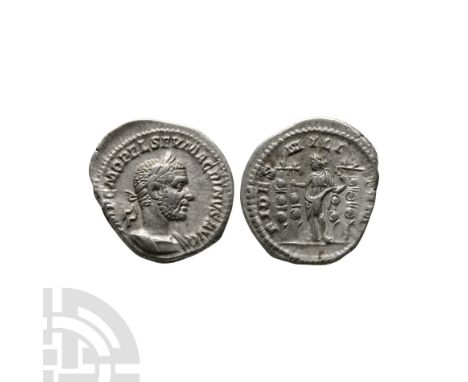 217 A.D.. Rome mint. Obv: IMP C M OPLEL SEV MACRINVS AVG legend with laureate, short-bearded and cuirassed bust right. Rev: F