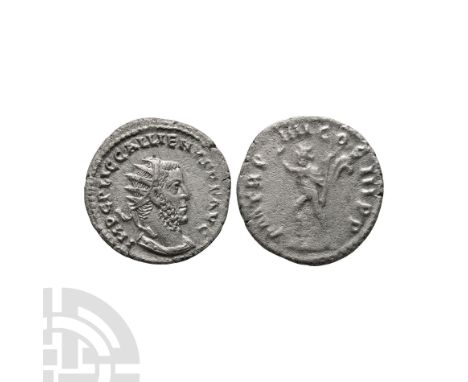 260-268 A.D.. Rome, joint reign. Obv: IMP CP LIC GALLIENVS PF AVG, radiate, cuirassed bust right. Rev: PM TR P IIII COS III P