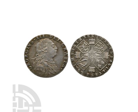 Dated 1887 A.D.. Obv: profile bust with GEORGIVS III DEI GRATIA legend. Rev: cruciform arms and crowns with M B F ET H REX F 