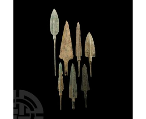13th-7th century B.C. Comprising mainly tanged arrowheads including various types of leaf-shaped heads with midribs. See for 