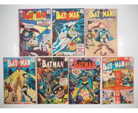 BATMAN LOT (7 in Lot) - (1962/1968 - DC) - Includes BATMAN #148, 164, 165, 167, 196, 201 + GIANT BATMAN ANNUAL #7 - Includes 