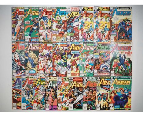 AVENGERS #195 to 218 (25 in Lot) - (1980/1982 - MARVEL - UK &amp; US Cover Price) - Includes the first cameo and full appeara