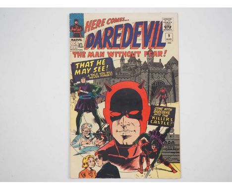 DAREDEVIL #9 - (1965 - MARVEL - UK Price Variant) - Wally Wood cover and Wood, Bob Powell interior art - Flat/Unfolded - a ph