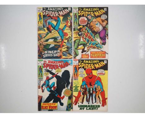 AMAZING SPIDER-MAN #84, 85, 86 &amp; 87 - (4 in Lot) - (1970 - MARVEL - UK &amp; US Cover Price) - Includes the debut of the 