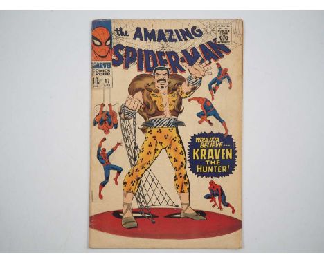 AMAZING SPIDER-MAN #47 - (1967 - MARVEL - UK Price Variant) - Kraven the Hunter, Green Goblin appearances - John Romita Sr. c