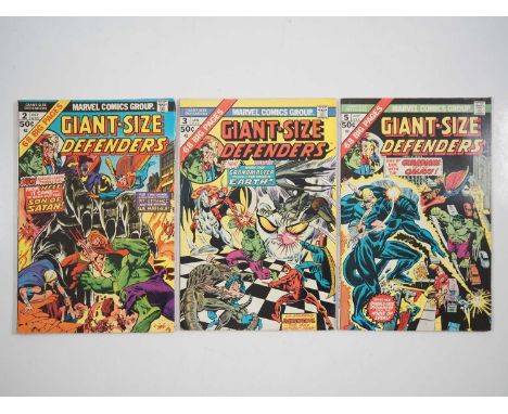GIANT-SIZE DEFENDERS #2, 3 &amp; 5 (3 in Lot) - (1974/1975 - MARVEL) - Includes team-up of the Defenders and the Son of Satan