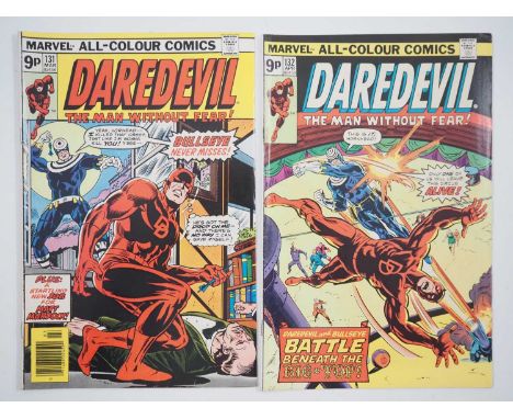 DAREDEVIL #131 &amp; 132 - (2 in Lot) - (1976 - MARVEL - US Price &amp; UK Price Variant) - First &amp; Second appearance and